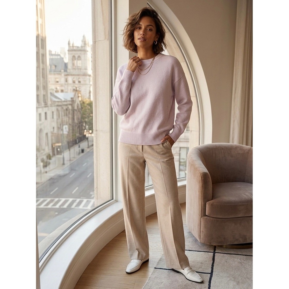 The Group by Babaton Aritzia Lilac Merino Wool Blend Crewneck Sweater Size1 XS/S